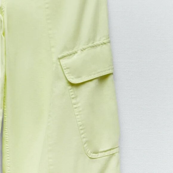 Zara Cargo Pants Light Lime US 6 - Picture 9 of 10